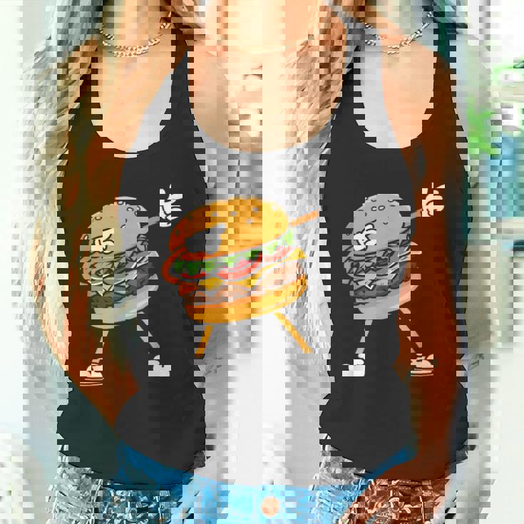 Hamburger チーズバーガー Burger Fast Food Cheeseburger Dabbing タンクトップ