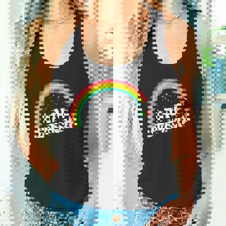 I Have Depression 面白いメンタルヘルスリマインダーギフト タンクトップ