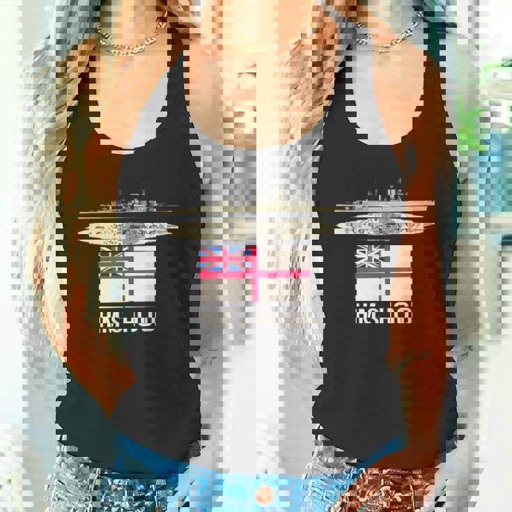 Hms Hood イギリス戦艦図 海軍旗 タンクトップ