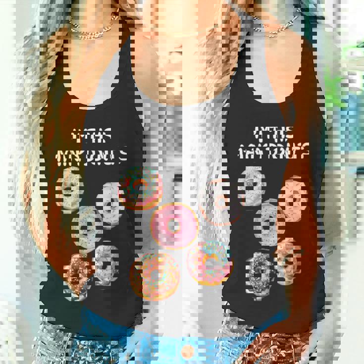 I'm Many Donuts 面白いドーナツフィットネス格言 タンクトップ