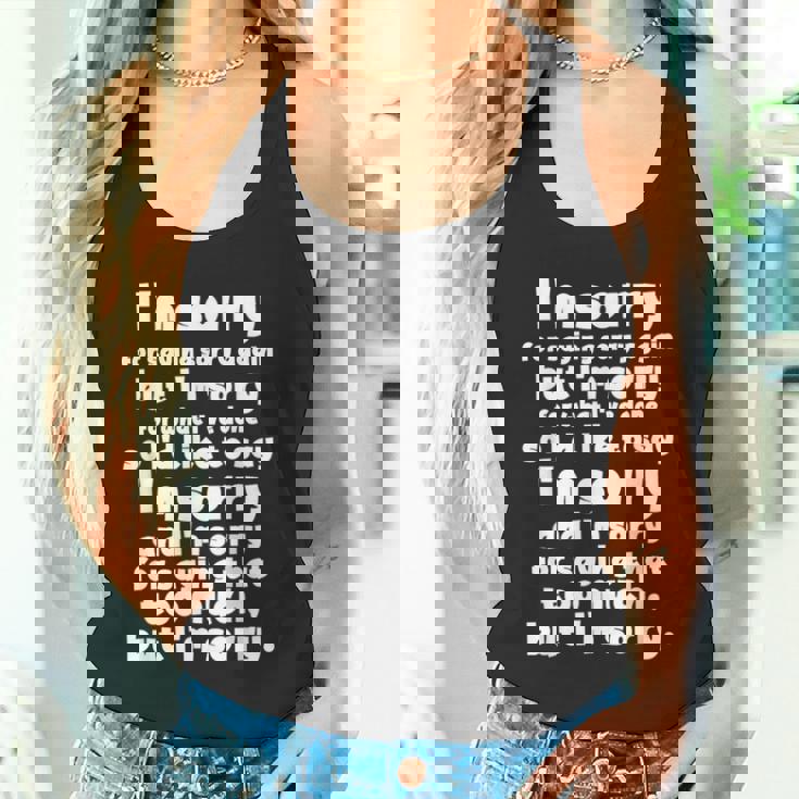 I'morry Foraysorry Beingorry おかしな謝罪 タンクトップ