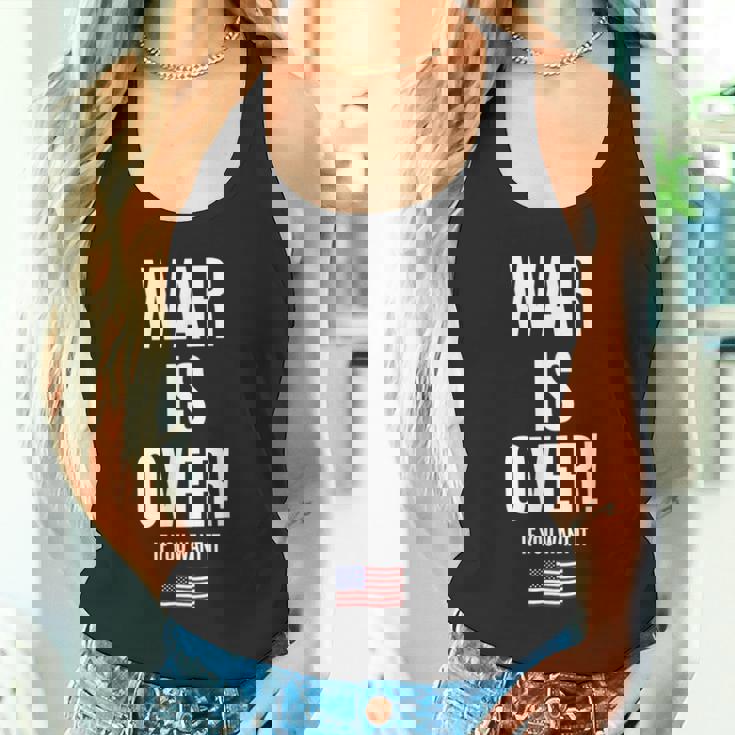 If You Want It War Is Over 反戦アメリカ国旗抗議 タンクトップ