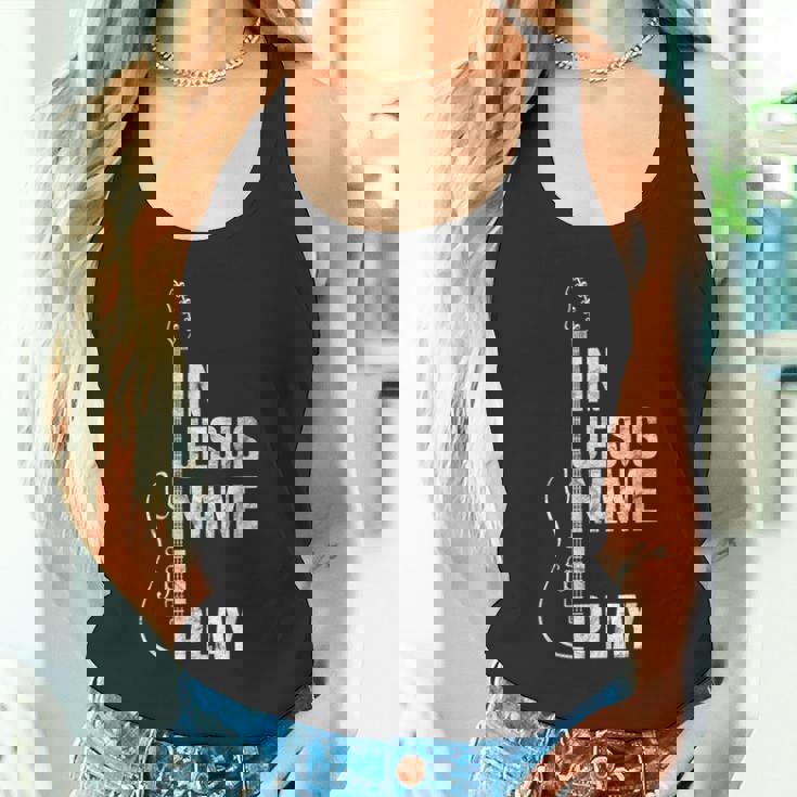 In Jesus Name I Play ギター クリスチャン ギタープレーヤー タンクトップ