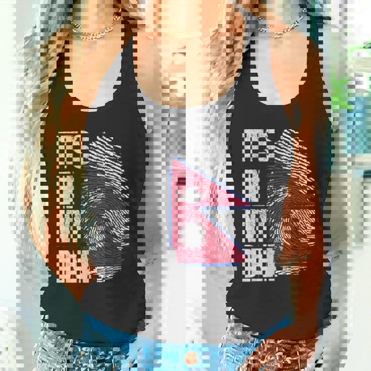 It's In My Dna ネパール ネパール国旗 指紋 タンクトップ