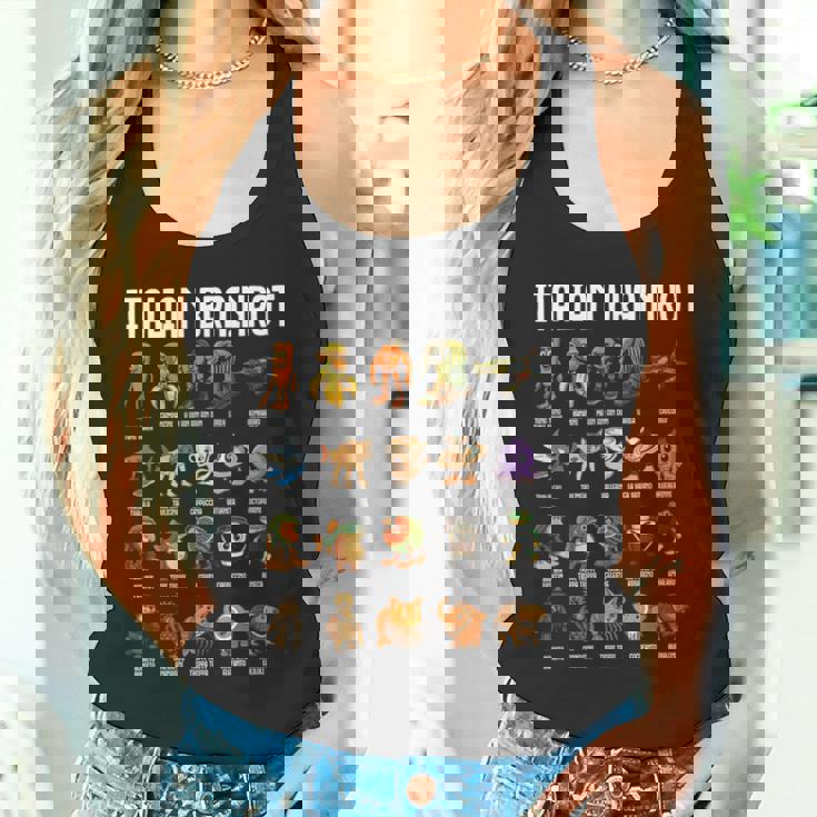 Italian Brainrot 面白いイタリアンブレインロットミームキャラクタ 長袖tシャツ タンクトップ