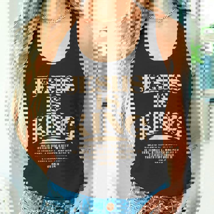 Jesus Is King Bibleerse John 14 タンクトップ