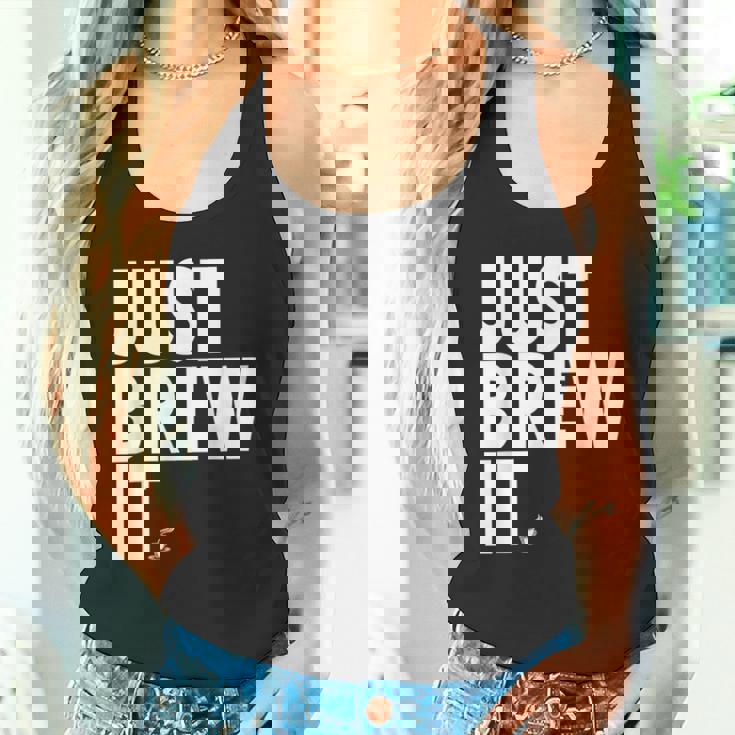 Just Brew It おもしろコーヒーシャツ タンクトップ