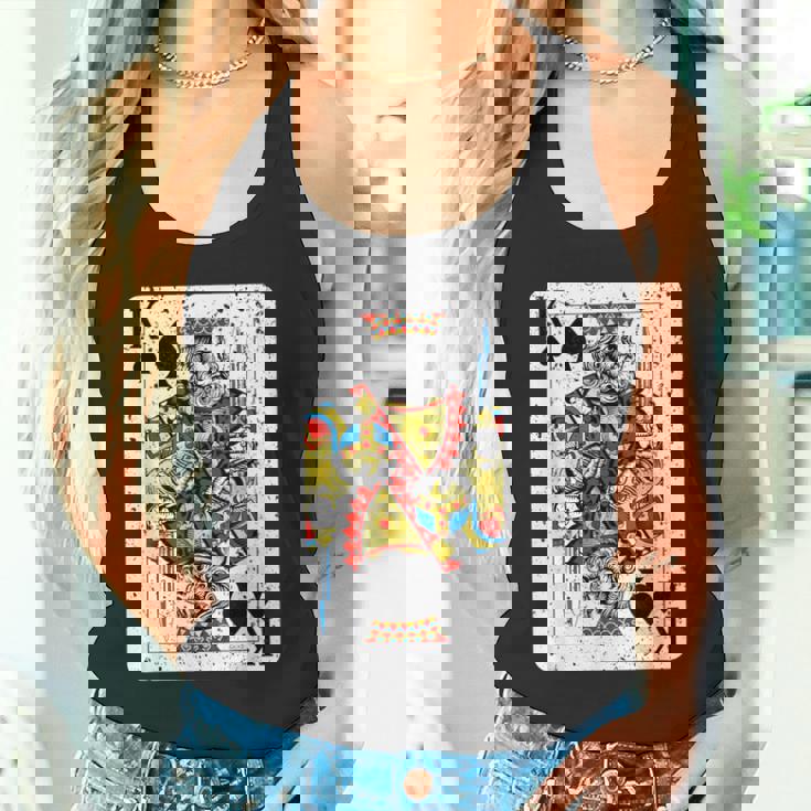 King Ofpades トランプデッキ ヴィンテージレトロスタイル タンクトップ