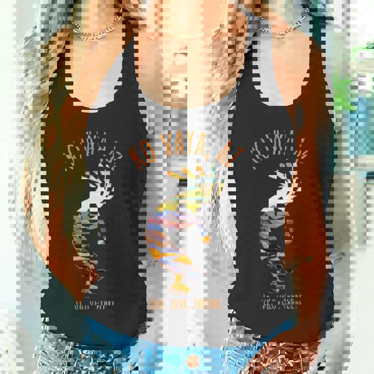 Koaya アリゾナ Usa ダンシング ココペリ 南西部デザイン タンクトップ