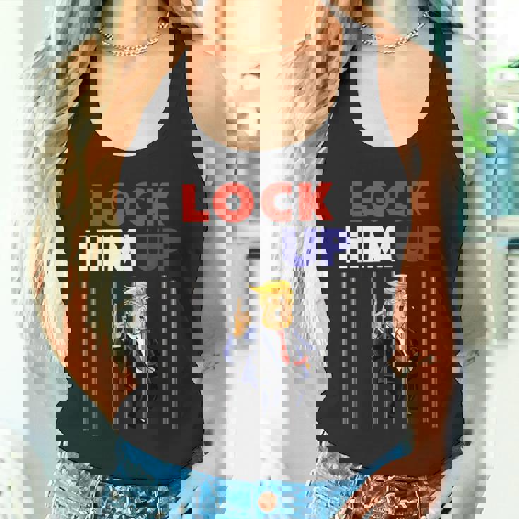 Lock Him Up Anti Trump Political タンクトップ