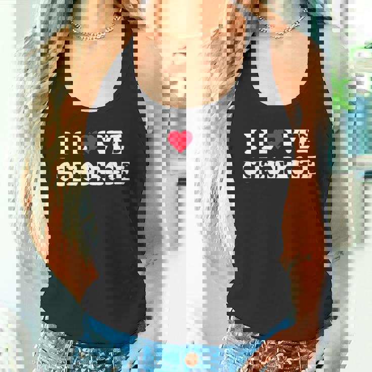 I Love George マッチング ガールフレンド&ボーイフレンド ジョージネーム タンクトップ