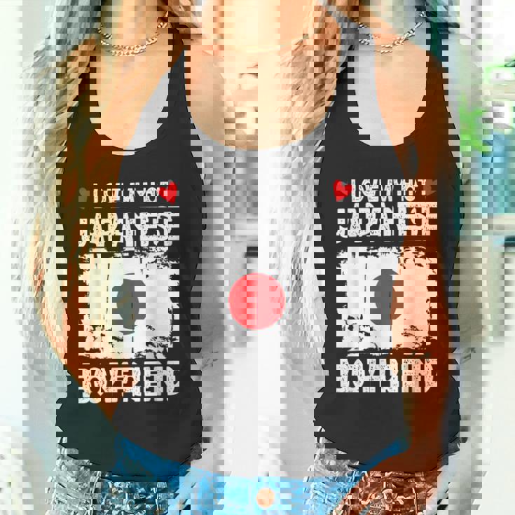 I Love My Hot Japanese Boyfriend Couple Japan Flag タンクトップ