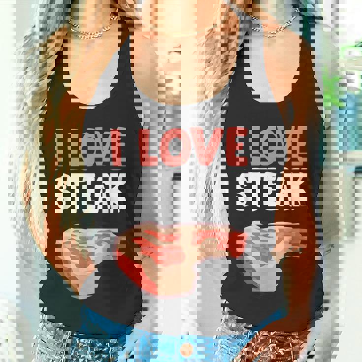 I Loveteak おもしろステーキ バーベキューグリルステーキ タンクトップ