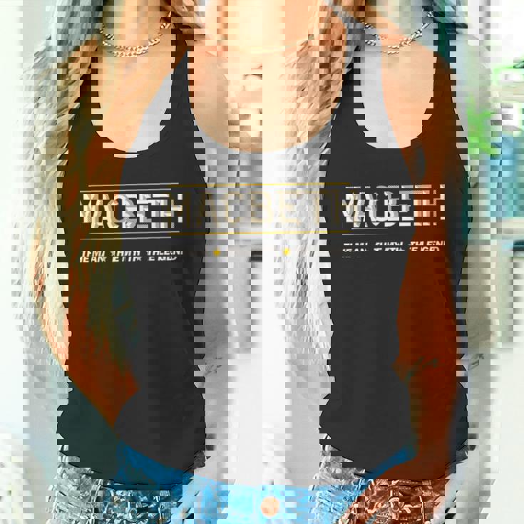 Macbeth The Man The Myth The Legend タンクトップ