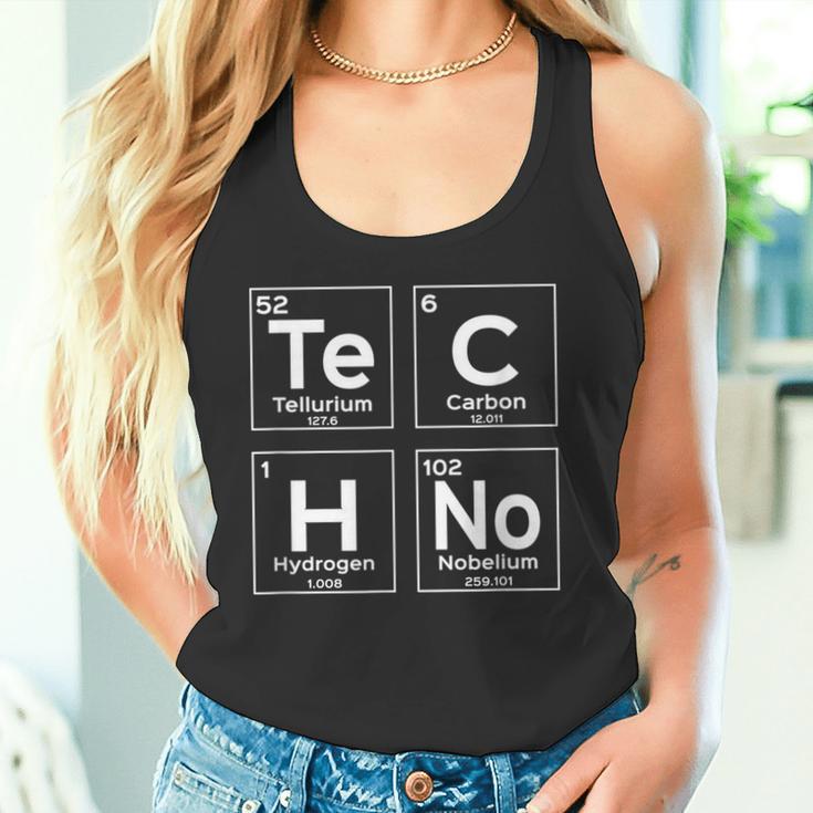 Música Techno Tabla Periódica De Elementos Rave Camiseta sin mangas