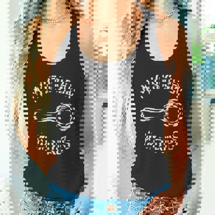 My Kitchen My Rules Foodie Chef Cookギフト メンズ レディース キッズ タンクトップ