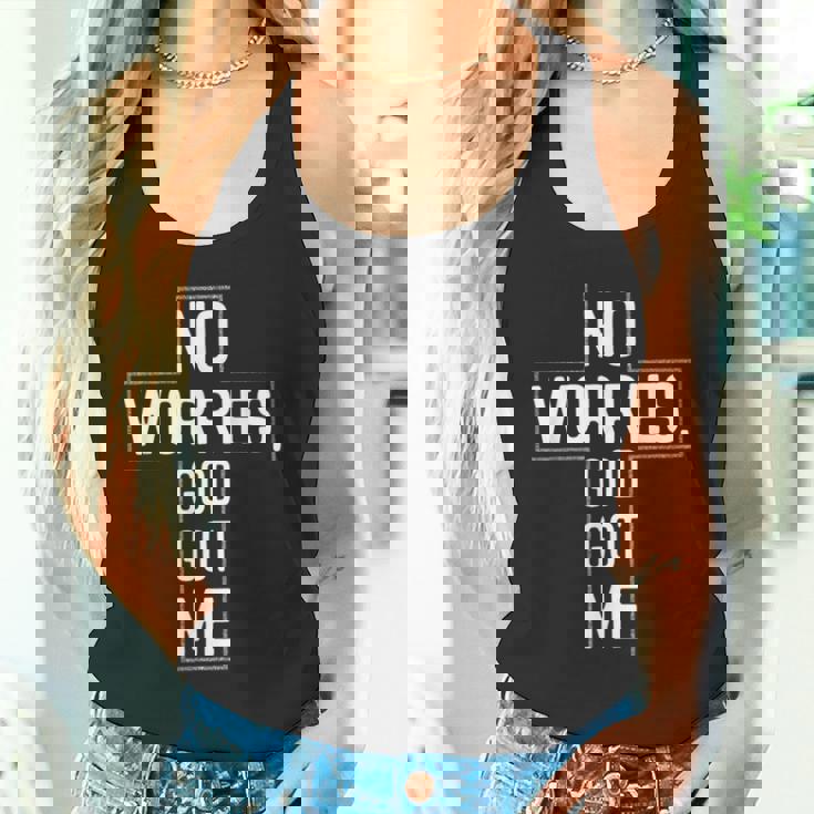 No Worries God-Got Me キリスト教 宗教 信仰 イエス 聖書 タンクトップ