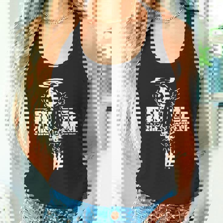 Nog-T-0012-天使-黒 タンクトップ