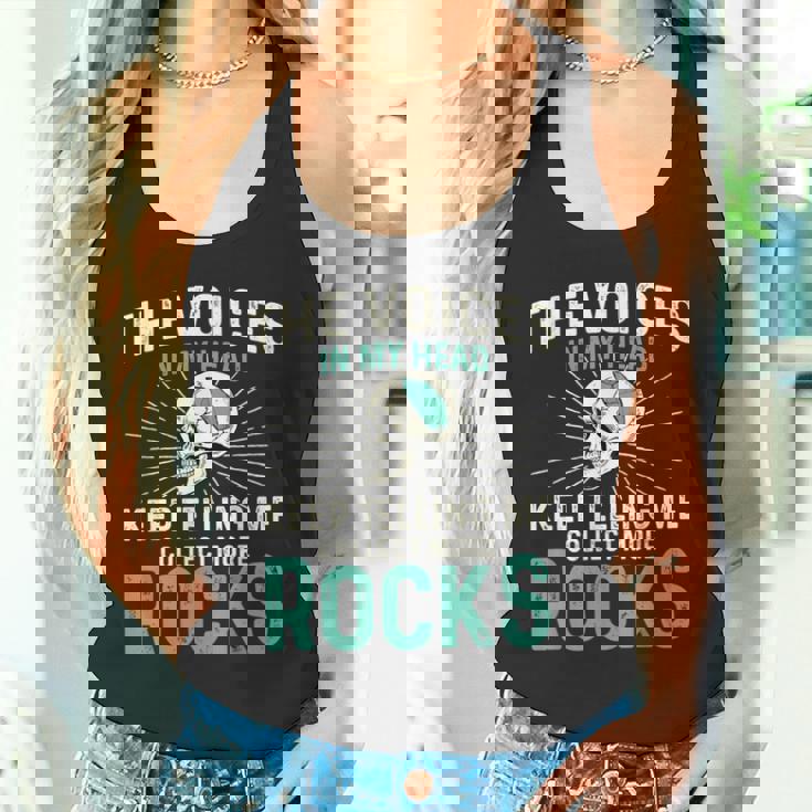 Theoices In My Head ロックコレクター ジオードハンター 地質学 タンクトップ