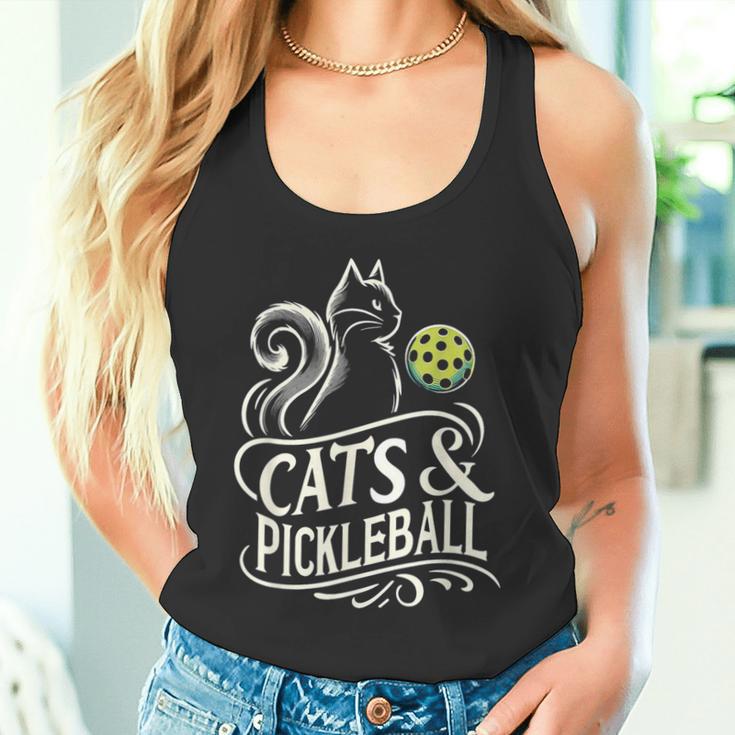 Pickleball Player 猫オーナーピックルボール キティ好きの服 タンクトップ