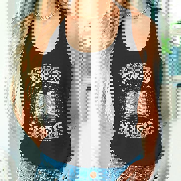 Proud Bookish Open Book Reading愛好家。 タンクトップ