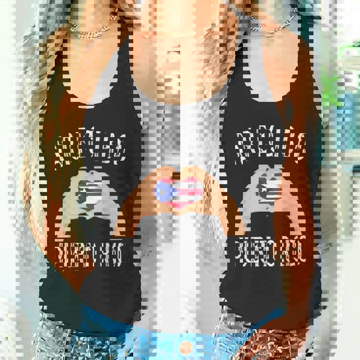 Puerto Rico Flag Heart Arecibo City タンクトップ