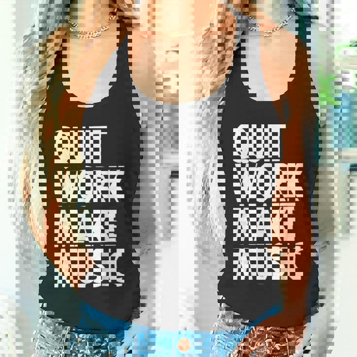 Quit Work Make Music 半袖 タンクトップ