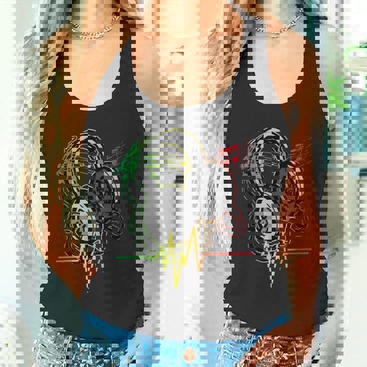 Rasta レゲエ ミュージックヘッドフォン ビンテージ タンクトップ