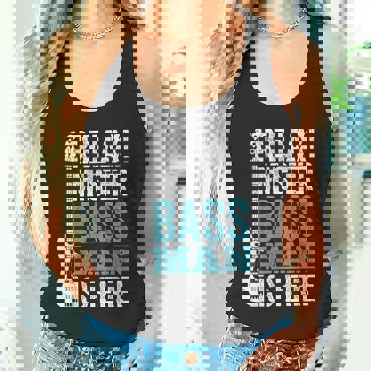 Relax Mister Bass Man Is Here ベースギター 楽器 ベーシスト タンクトップ