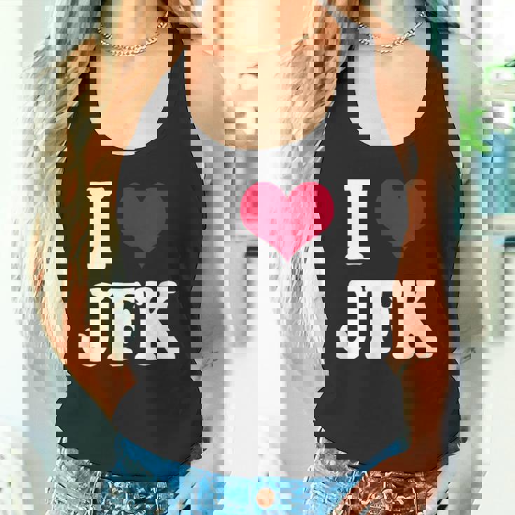 Retrointage I Heart Jfk John F Kennedy タンクトップ