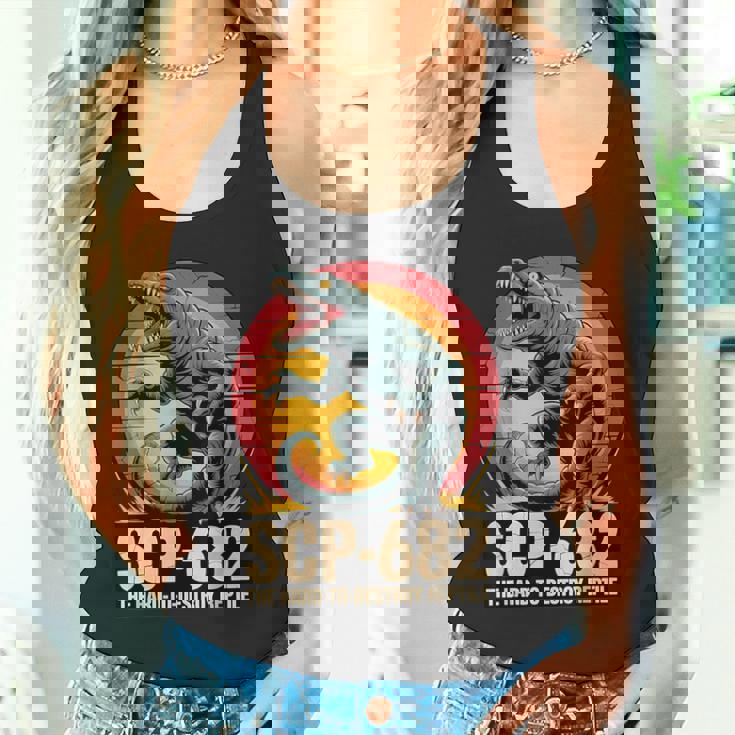 Scp-682 破壊しづらい爬虫類モンスターcpファンデーション タンクトップ