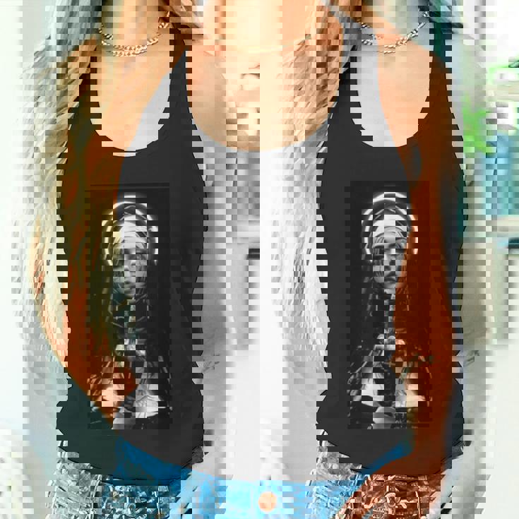 Snirt Hot Nun モチーフ 修道女 中指 タンクトップ