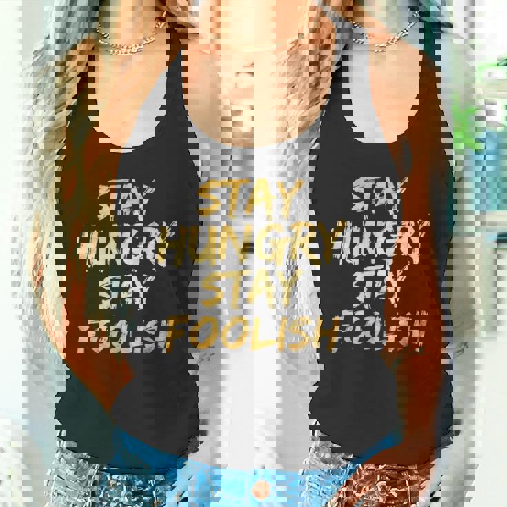 Stay Hungry モチベーショナルステイ フリッシュ インスピレーション タンクトップ