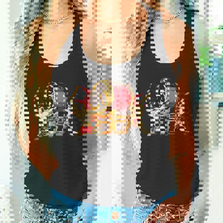 Taiko 男性太鼓太鼓奏者みつどもえグラフィックデザインギフト タンクトップ