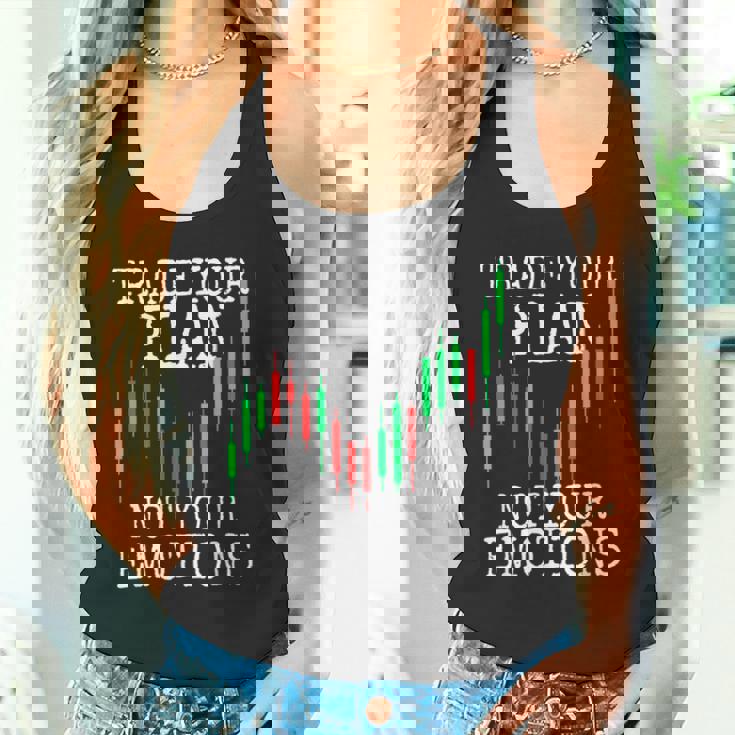 Trade Your Plan Not Your Emotions トレーディング投資家トレーダー株式証券取引所 タンクトップ