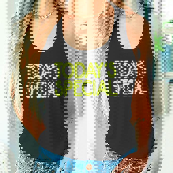 Trendy Neon Greenign Today'special タンクトップ