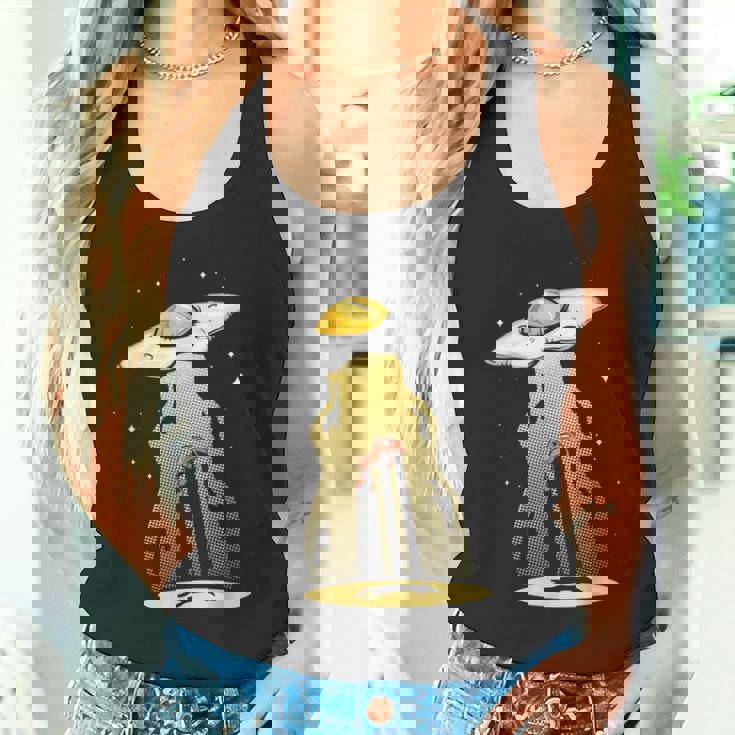 Ufo 卵 ベーコン アブダクション 面白い 宇宙人 朝ごはん 銀河系 食品 タンクトップ