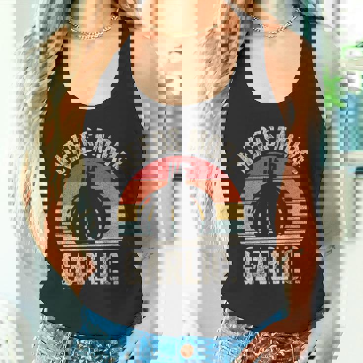 Vintage Retro Needs More ガーリック ガーリック ニンニク科医 クックシェフ タンクトップ