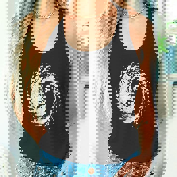 Ying Yang Flowtate 瞑想 水彩画 太極拳 メンズ レディース タンクトップ