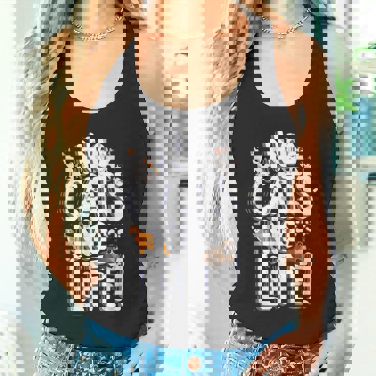 「No Cats No Life」 母の日 バレンタインデー 猫 母 タンクトップ