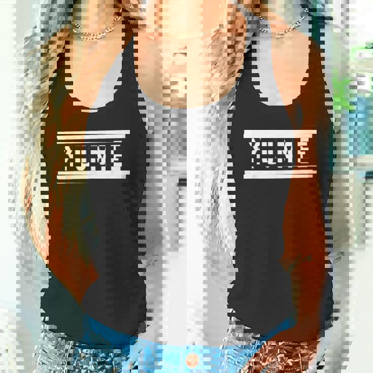 「Yume」ヘボン式「ゆめ」「ユメ」下の名前 ローマ字 名入れ 名乗り ラテン文字 綴り タンクトップ