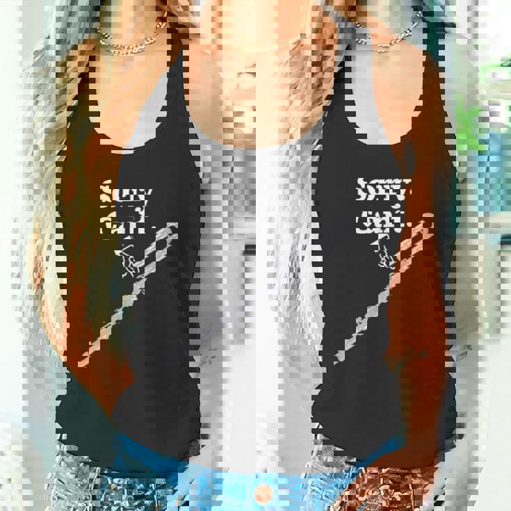 「ごめんなさい。できません。バスフルート」フルート奏者のための面白いバスフルート タンクトップ