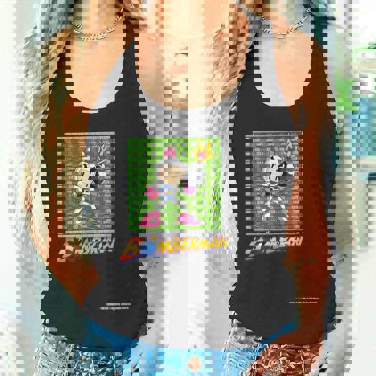 「ボンバーマン」白ボン（D） 長袖tシャツ タンクトップ