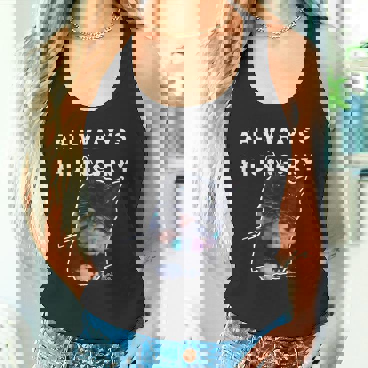 いつも空腹の猫 – 面白い食べ物好きデザイン タンクトップ