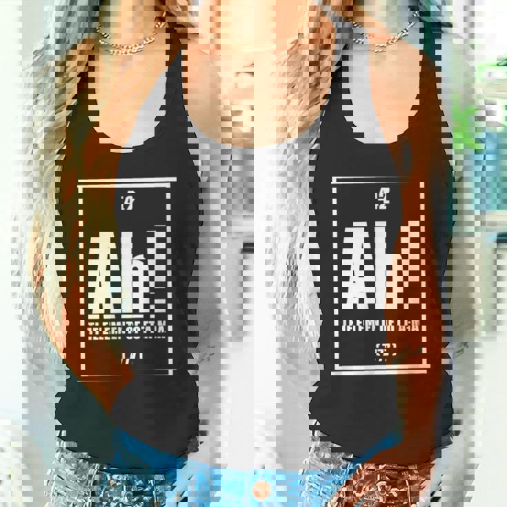 おったま Ah 元素デザイン おもしろ理系 サプライズ要素 42 ナンバー グラフィック タンクトップ