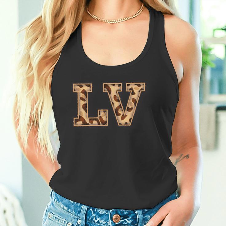 かわいい 文字 Lv イニシャル 名前 ヒョウ チーター動物 長袖tシャツ タンクトップ