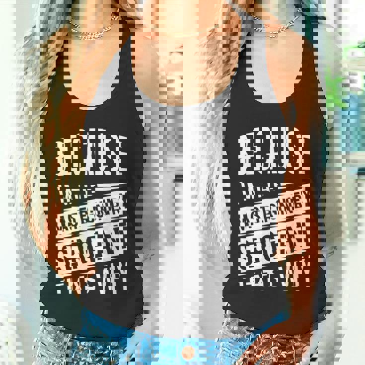 なぜなら私はマスター・ガナリー・サージェント・マジスグだからだ Nco 長袖tシャツ タンクトップ