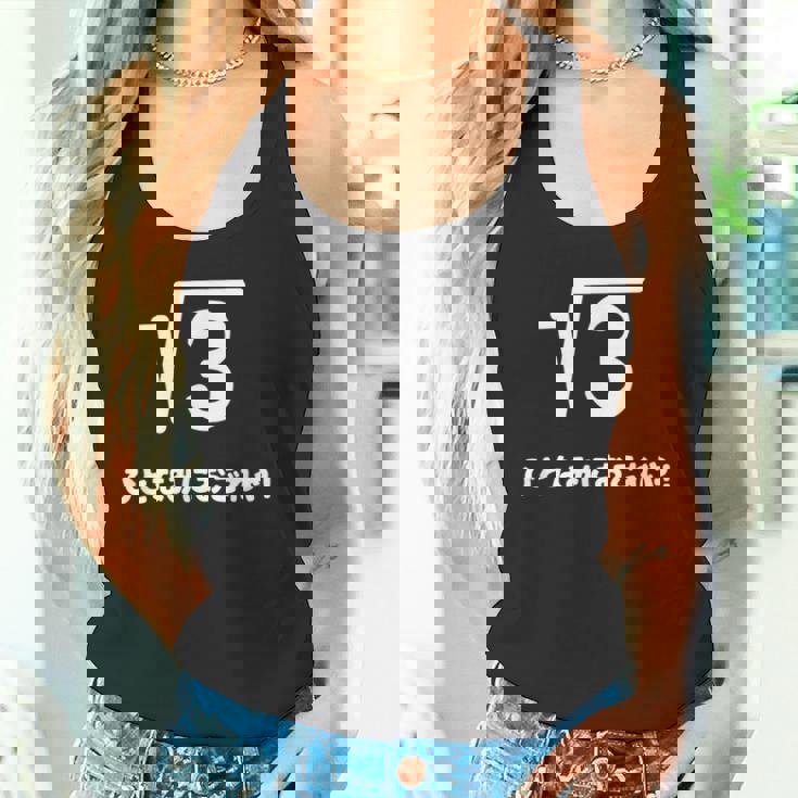 ひとなみにおごれや 無理数 ３ 数学 数学好き ネタ 数字 語呂合わせ おもしろ ルート３ タンクトップ