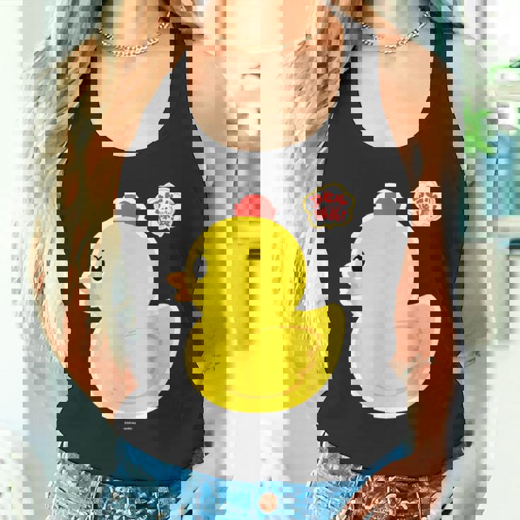 アヒル隊長ビッグプリント（横向き） タンクトップ