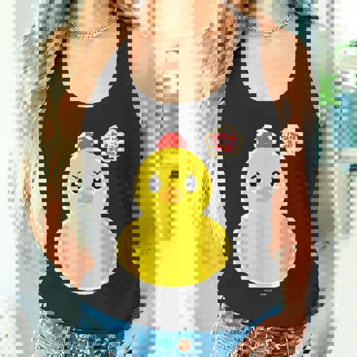 アヒル隊長ビッグプリント（正面） タンクトップ